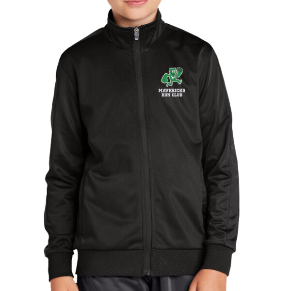 Sport-Tek® Youth Tricot Sleeve Stripe Track Jacket Thumbnail